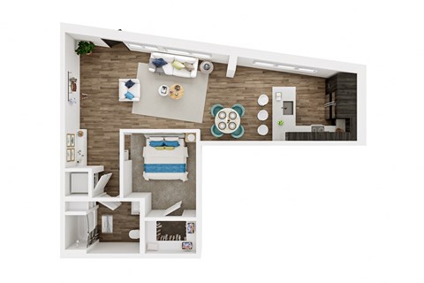 DINGHY, Live Work, Open 1 Bed, 1 Bath at Marina Square, Bremerton, Washington